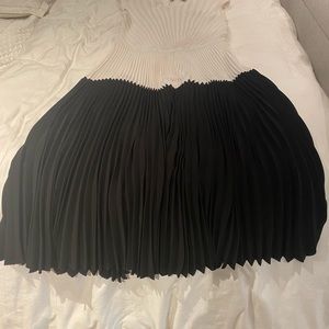 Rachel Comey Monochrome Pleated Midi Dress